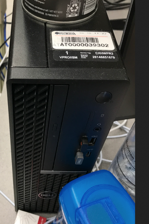 computer with white attractive asset decal